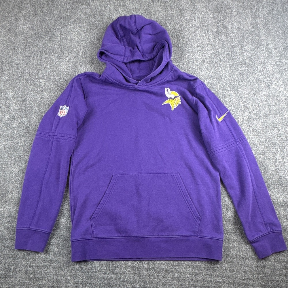 Nike NFL Minnesota Vikings Youth XL 18/20 Purple Fleece Hoodie Big Back Graphic